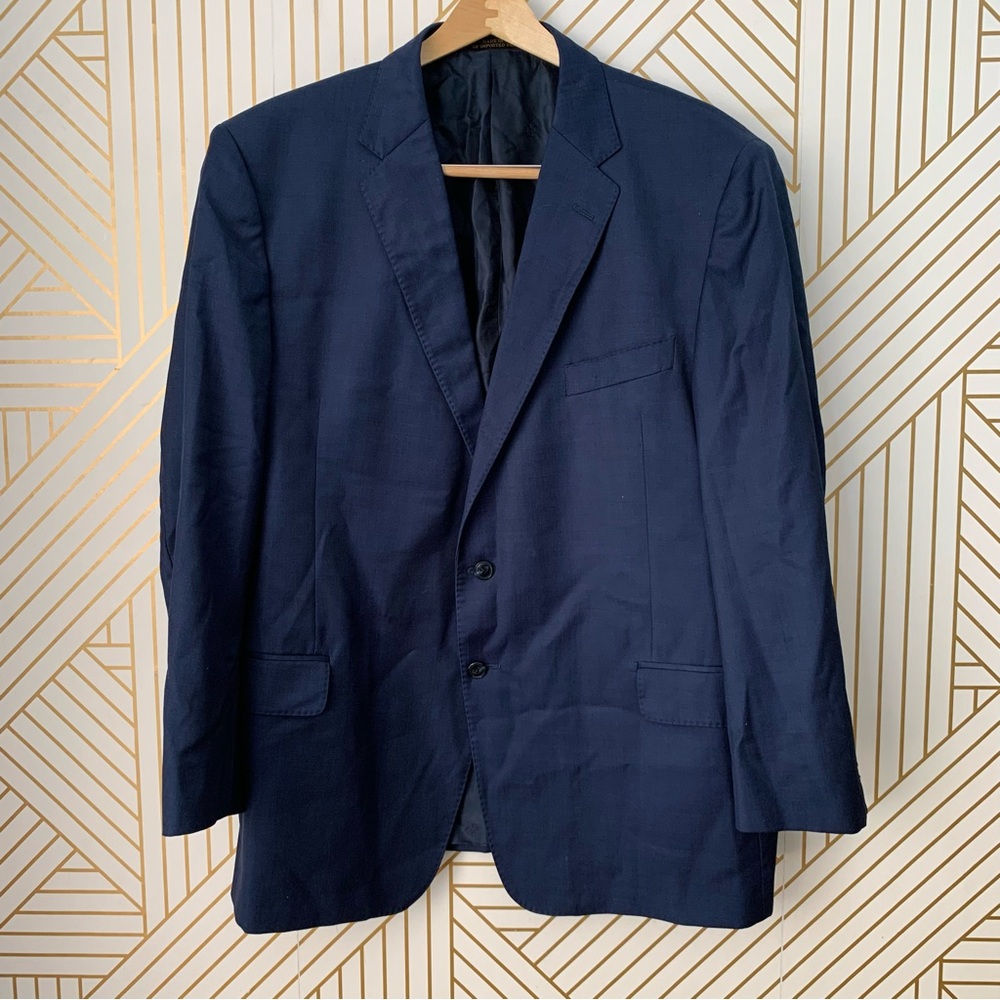 Jos. A. Bank Reserve 100% Wool Tailored Fit Super 120 Wool Blazer sport coat 48R